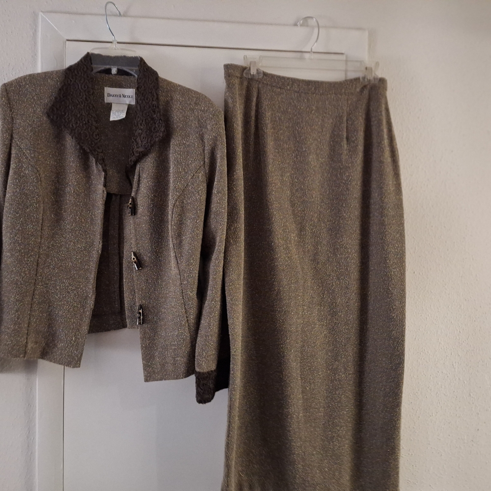 Dana Buchman Gold Maxi Skirt
